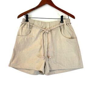 FP Fast Pace Vintage Cotton Shorts Preppy Nautical Rope Tie Pull On Small